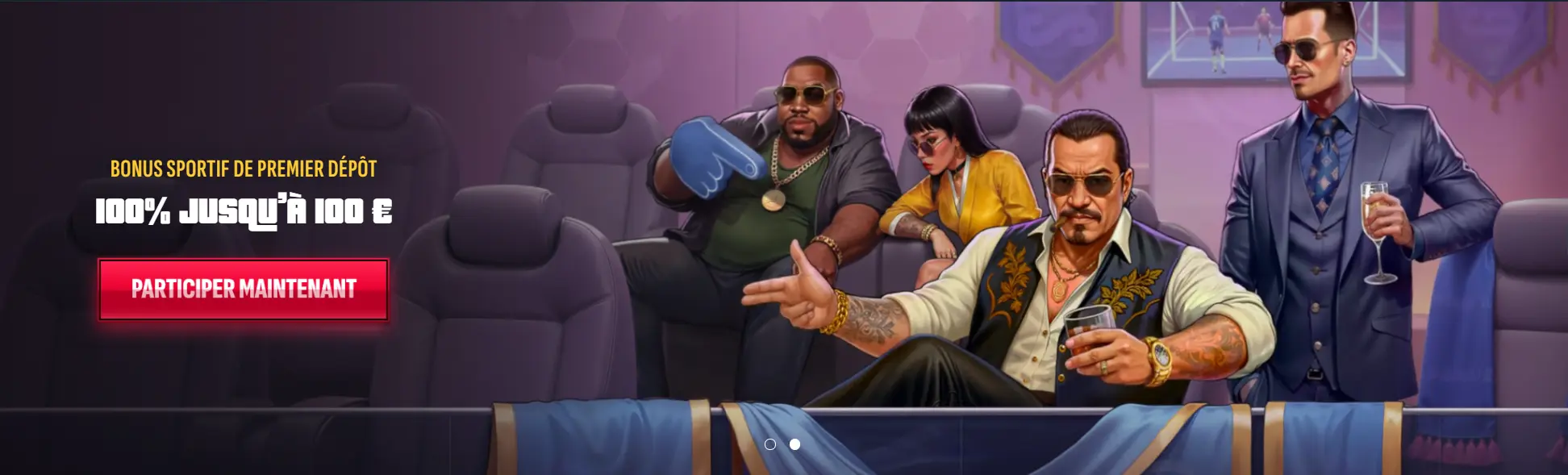 Bannière bonus de bienvenue du casino Mafia en linea France.